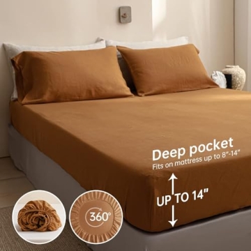 Simple&Opulence 100% Linen Sheets Queen Size Set