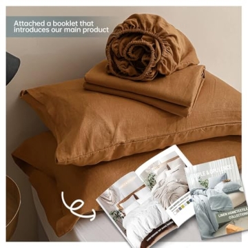 Simple&Opulence 100% Linen Sheets Queen Size Set