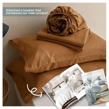 Simple&Opulence 100% Linen Sheets Queen Size Set