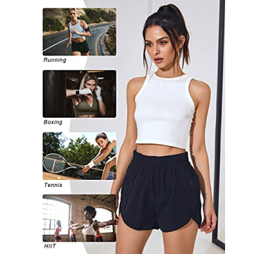 Blooming Jelly Women High Waisted Running Shorts Quick Dry