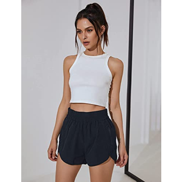Blooming Jelly Women High Waisted Running Shorts Quick Dry