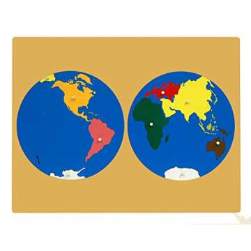 Elite Montessori Puzzle Map of World Parts