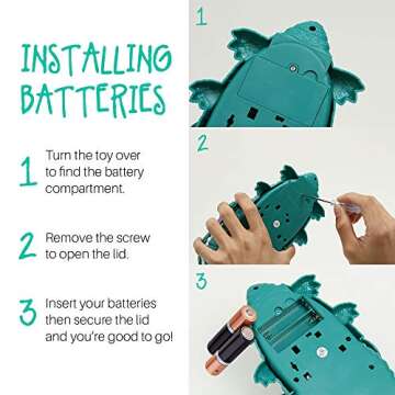 LESONG Dinosaur Toys for Kids, Dino Bite Finger Toy with Light Up Eyes & Sounds for Toddler & Adult, Perfect and Fun Party Game for Birthdays, Best Gift for Boy & Girl up 3, 4, 5 Years Old