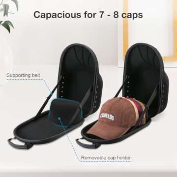 ProCase Hat Travel Hard Case - Carry and Protect 7-8 Baseball Caps