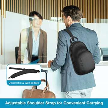 ProCase Hat Travel Hard Case for Up to 8 Caps - Black