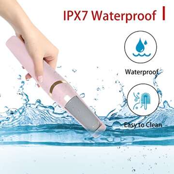 Electric Foot Callus Remover, Foot File, Rechargeable Foot File Set with 4 Different Roller Heads, Professional Pedicure Tools to Remove Cracked Heels and Dead Skin, for Feet Hands Spa