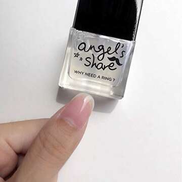 ANGELARIEL Peel Off Base Coat, 14-Free Non Toxic, Ready For Takeoff Peelable Base Coat, No Latex Cuticle Barrier, Non-glue Based Nail Tape, 0.37 fl oz