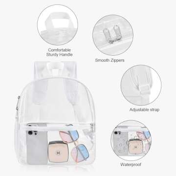 USPECLARE 12x6x12 Clear Backpack for Stadiums