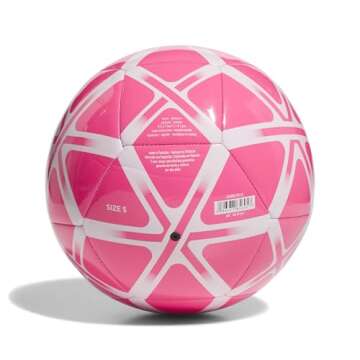 Adidas Unisex Starlancer Club Soccer Ball, Solar Pink/White, Size 4