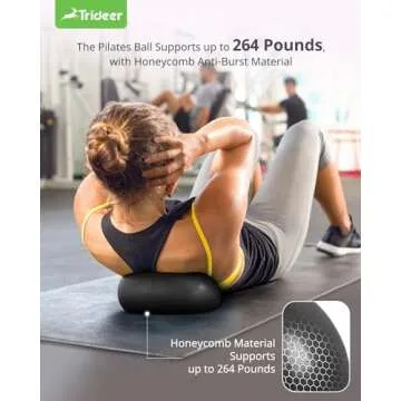 Trideer Pilates Ball 9 Inch Core Ball, Small Exercise Ball with Exercise Guide Barre Ball Mini Yoga ...