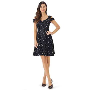 InsNova Women’s Cold Shoulder Cocktail Dresses for Party Wedding Guest