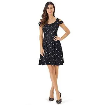 InsNova Women’s Cold Shoulder Cocktail Dresses for Party Wedding Guest