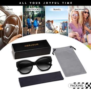 HERJOUR Square Retro Trendy Sunglasses Womens Mens 90s Classic Vintage Sun Glasses AR82208