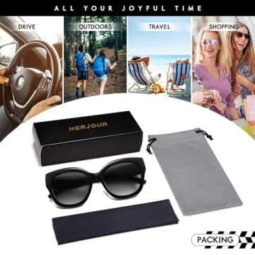 HERJOUR Square Retro Trendy Sunglasses Womens Mens 90s Classic Vintage Sun Glasses AR82208