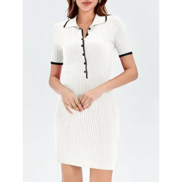 Stylish Saodimallsu V Neck Summer Sweater Dress