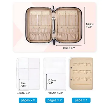 BAGSMART Travel Jewelry Case for Necklaces, Earrings, and More