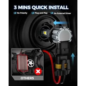 Marsauto 9005 Bulbs, 30000LM Brightness, 60000+ HRS Lifespan