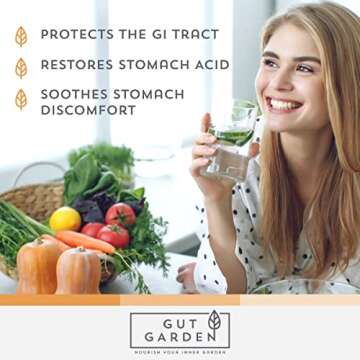 Gut Garden Digestive Enzymes with Betaine HCL and Pepsin for Digestive Gut Health, Soy Free, Gluten Free - Bloating, Gas, Constipation, and Acid Aid - 90 Capsules