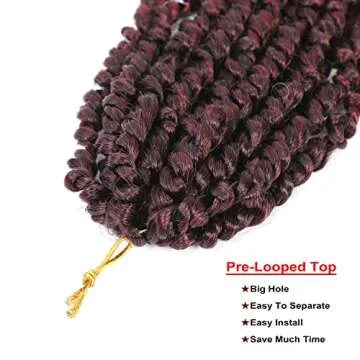 30 Inch Passion Twist Pre-Twisted Ombre Red Crochet Hair