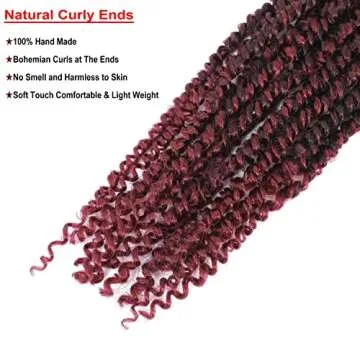 30 Inch Passion Twist Pre-Twisted Ombre Red Crochet Hair