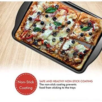 Perlli Nonstick Cookie Sheets Set - 3 Sizes for Every Baker