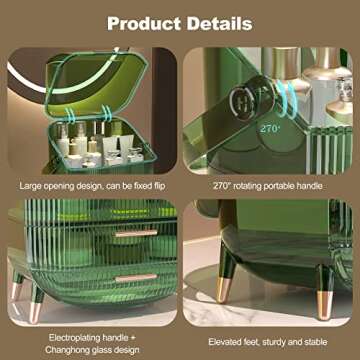 Ergocar Retro Makeup Organizer for Cosmetics and Jewelry