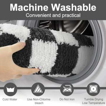 Absorbent Sivilife Bath Mat with Non-Slip Backing