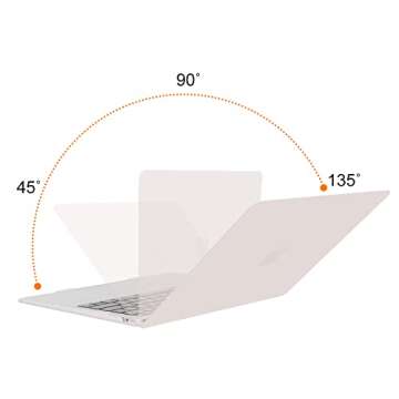 MOSISO Compatible with MacBook Air 13 inch Case 2022, 2021-2018 Release A2337 M1 A2179 A1932, Plastic Hard Shell&Keyboard Cover&Screen Film&Storage Bag for MacBook Air 13.3 inch Case, Rock Gray