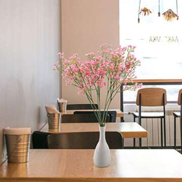 BOMAROLAN Artificial Baby Breath Flowers - 12 Pcs for Wedding & Home Decor