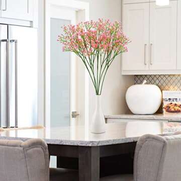 BOMAROLAN Artificial Baby Breath Flowers 12 Pcs for Decor