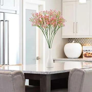 BOMAROLAN Artificial Baby Breath Flowers 12 Pcs for Decor