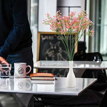 BOMAROLAN Artificial Baby Breath Flowers 12 Pcs for Decor