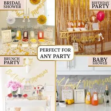93Pcs Deluxe Mimosa Bar Supplies Decoration Kit - Drink Tray, Mimosa Bar Sign, But First Mimosas Banner & More - Bridal Shower Decorations, Birthday Brunch, Bubbly Bar, Wedding & Engagement Party
