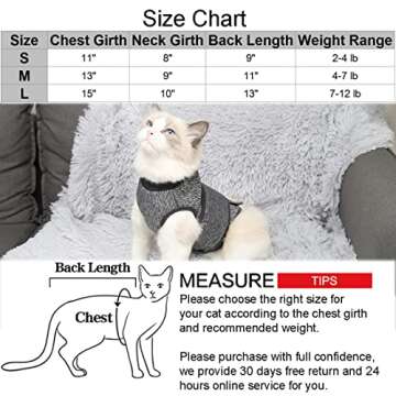 Coppthinktu Cat Anxiety Jacket, Anxiety Vest for Cats, Cat Anti Anxiety Vest, Shirt for Cat, Cats Ca...