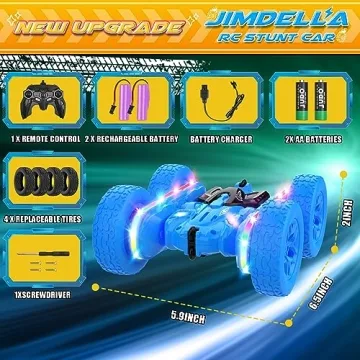 Jimdella Remote Control Stunt Car for Kids Ages 4-6