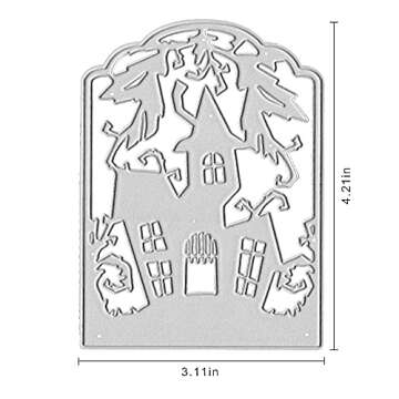 Halloween House Frame Background Cutting Dies for Creative Scrapbooking and Card Making