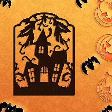 Halloween House Frame Background Cutting Dies for Crafting