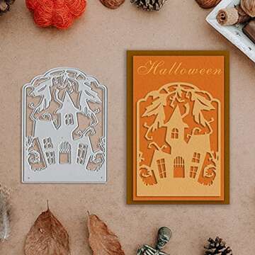 Halloween House Frame Background Cutting Dies for Crafting