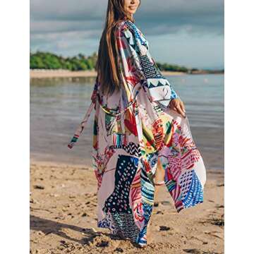 Bsubseach Bohemia Swimsuit Cover Ups for Womens Beach Kimono Cardigans Bathing Suit Coverup Resort Wear