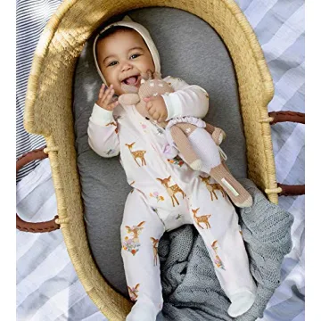 Burt's Bees Baby Baby Girls' Pajamas, Sleep and Play Loose Fit, 100% Organic Cotton Soft One-Piece PJs, Sizes NB to 6-9, Sweet Doe, 0-3 Months