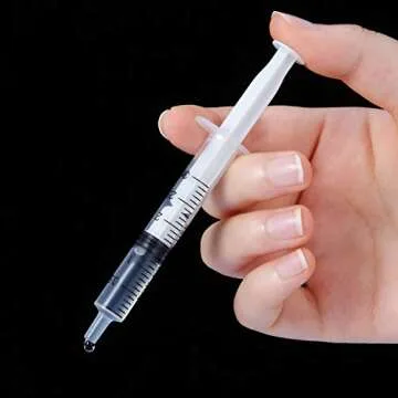 Plastic Syringe with Measurement and Caps, No Needle Measuring Syringe for Feeding, Watering, Refilling (60, 1 ml, 3 ml, 5 ml)