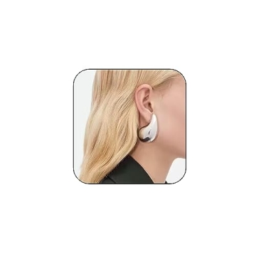 LOUMILEO Earring Dupes Large Chunky Silver Hoop Earrings 925 Sterling Silver Waterdrop Teardrop Earr...