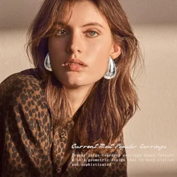 Trendy LOUMILEO Silver Teardrop Earrings for Women