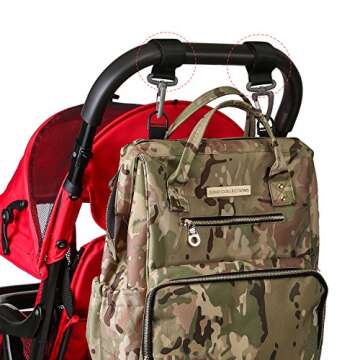 SoHo WideOpen Diaper Backpack Tote 3Pc, Camo