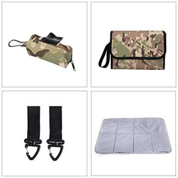 SoHo WideOpen Diaper Backpack Tote 3Pc, Camo
