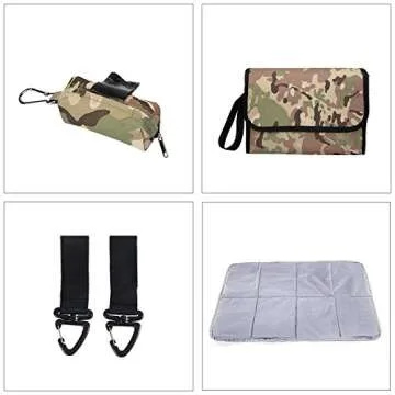 SoHo WideOpen Diaper Backpack Tote Camo 3Pc Set