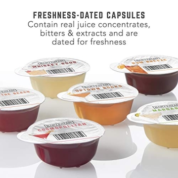Bartesian Cocktail Capsules - Pack of 18 Flavors for Home Mixology
