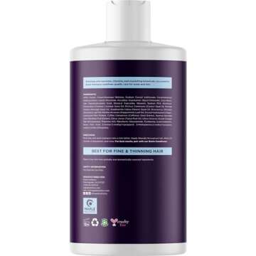 Advanced Biotin Shampoo for Hair Growth - Thinning Hair & Hair Loss, Black Castor, Caffeine, Collagen, Rosemary Oil - Thickening Shampoo for Men & Women
