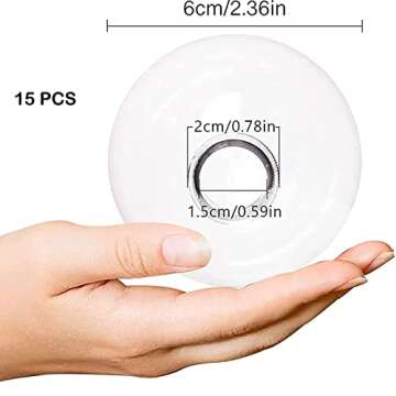 15 Pcs DIY Clear Fillable Christmas Ornaments for All Occasions