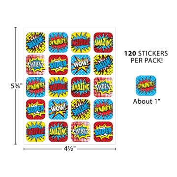 Teacher Created Resources Superhero Stickers (5570)